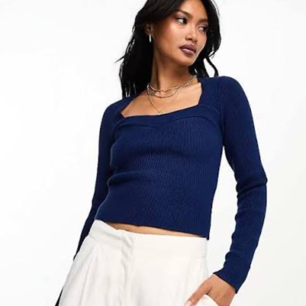 Abercrombie & Fitch Dark Blue Knit Top